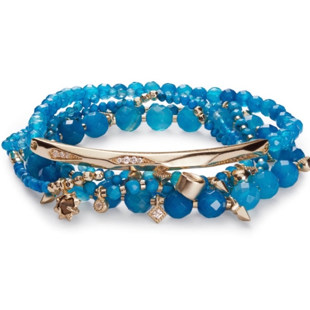 NWT Kendra Scott Supak bracelets in gold/turquoise
